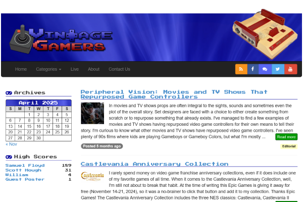 The Vintage Gamers Website