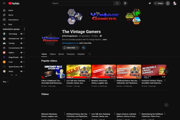 The Vintage Gamers YouTube